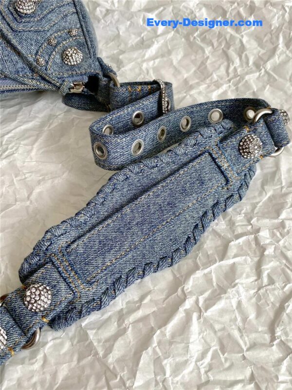 balenciaga le cagole denim motorcycle bag - Image 8