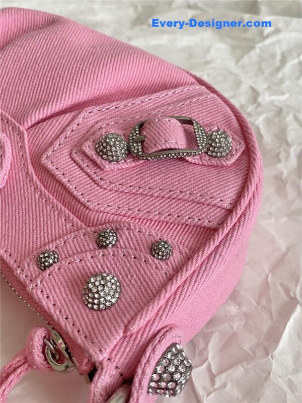 balenciaga le cagole denim motorcycle bag - Image 5