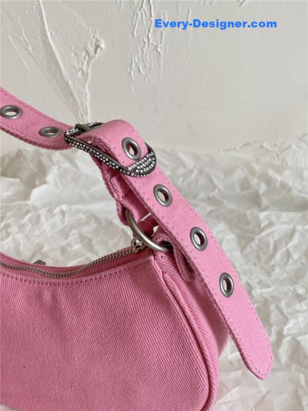 balenciaga le cagole denim motorcycle bag - Image 4
