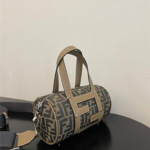 fendi mini brown FF fabric bag