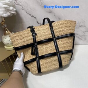 ysl basket raffia bag