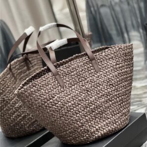 ysl panier raffia tote bag