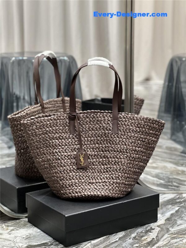 ysl panier raffia tote bag - Image 4