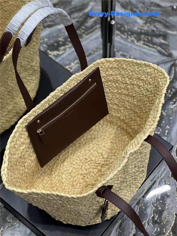 ysl panier raffia tote bag - Image 4