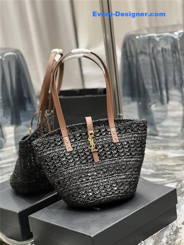 ysl panier raffia tote bag - Image 4