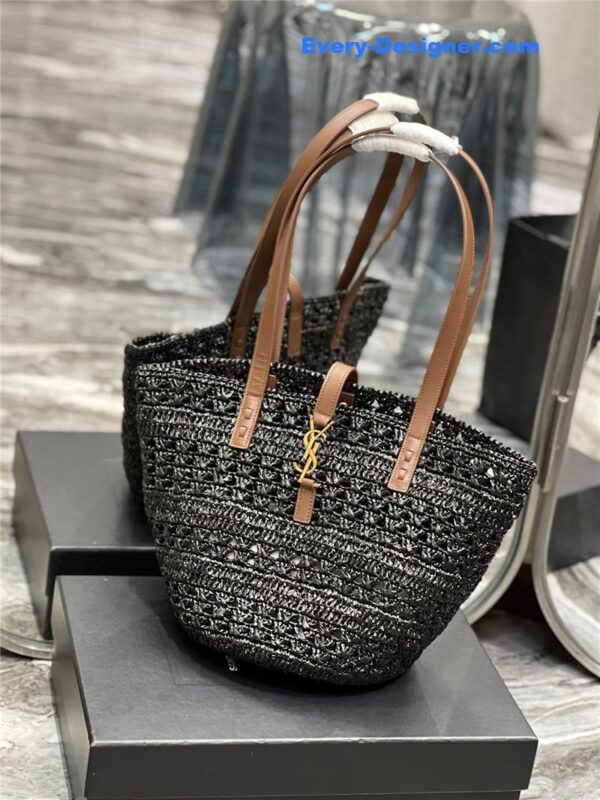 ysl panier raffia tote bag - Image 8