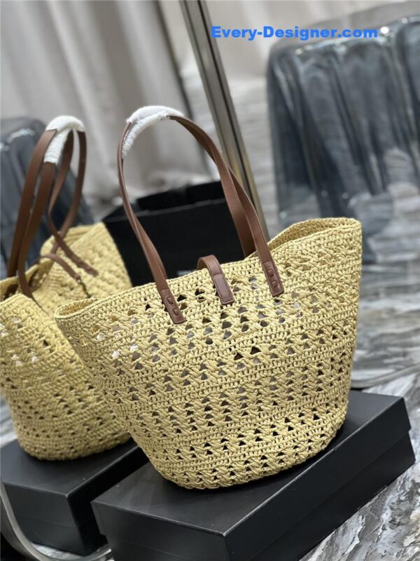 ysl panier raffia tote bag - Image 4
