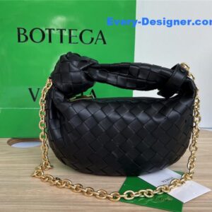 bottega veneta jodie with chain bag black