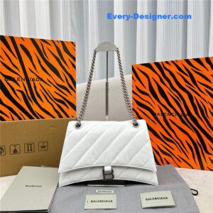 balenciaga crush bag white
