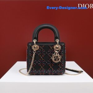mini lady dior beaded bag