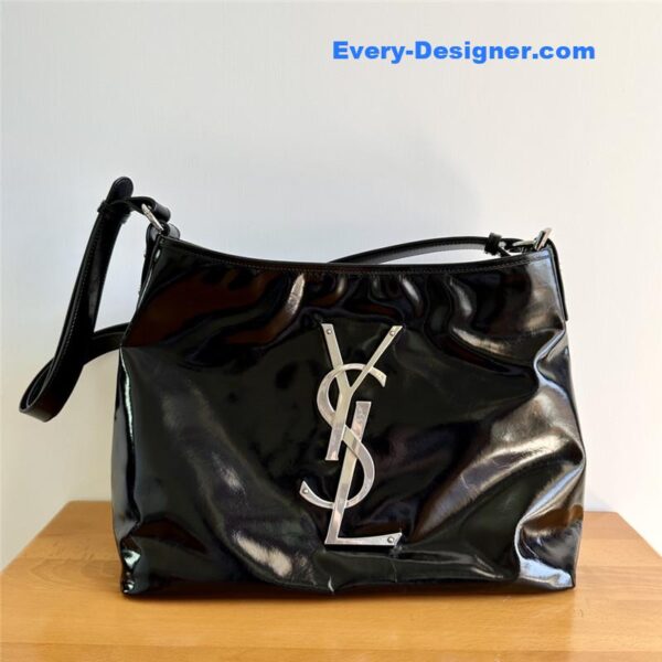 ysl logo shoulder leather bag - Image 4
