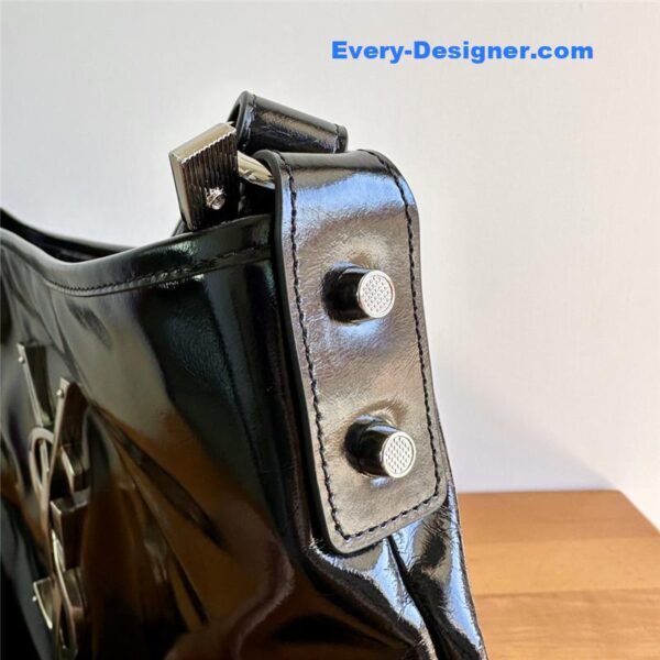ysl logo shoulder leather bag - Image 8