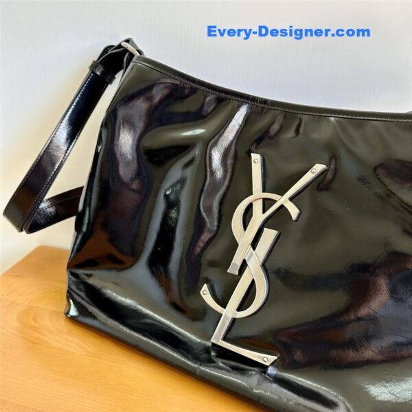 ysl logo shoulder leather bag - Image 9