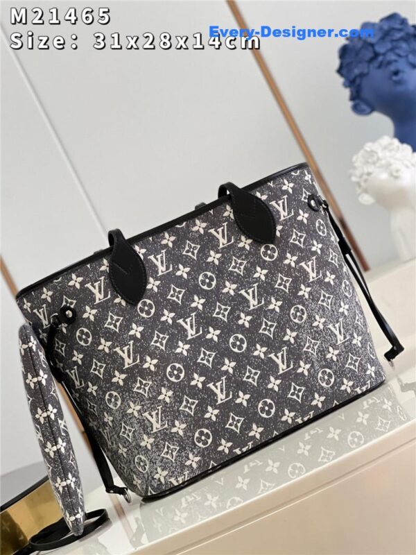 louis vuitton neverfull pm denim shopping bag - Image 4