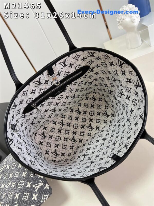 louis vuitton neverfull pm denim shopping bag - Image 3