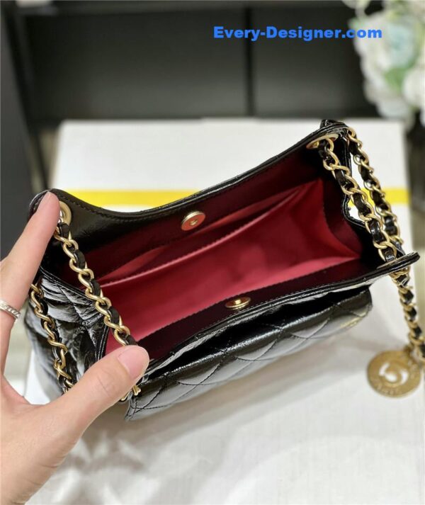 Chanel number 5 gold coin tag hobo bag small - Image 2
