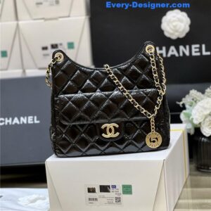 Chanel number 5 gold coin tag hobo bag