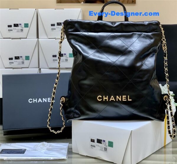 Chanel 22 large handbag black - Image 7