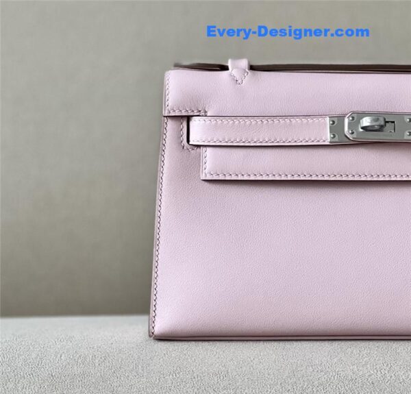hermes kelly pochette swift leather bag - Image 5
