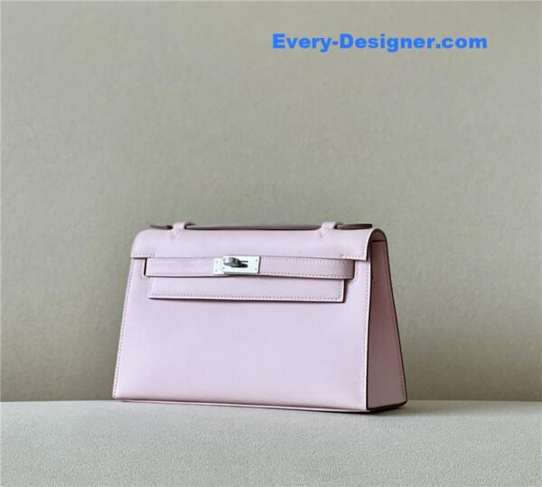 hermes kelly pochette swift leather bag - Image 8