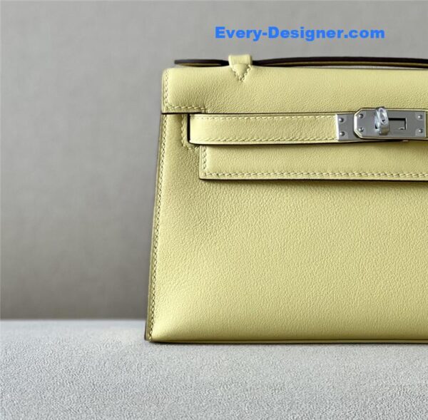 hermes kelly pochette swift leather bag - Image 3