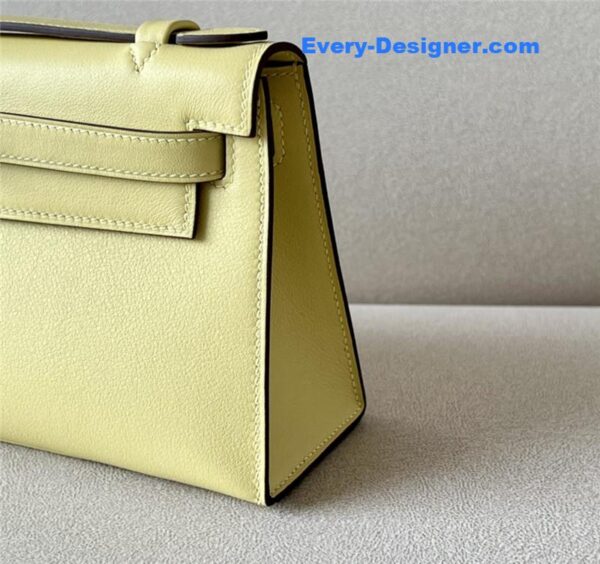 hermes kelly pochette swift leather bag - Image 4