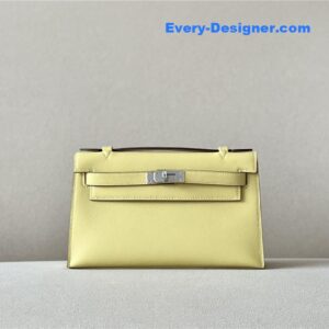 hermes kelly pochette swift leather bag
