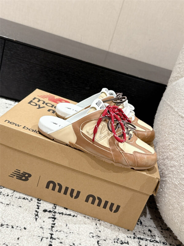 Miu Miu x New Balance Brown Mules - Image 7