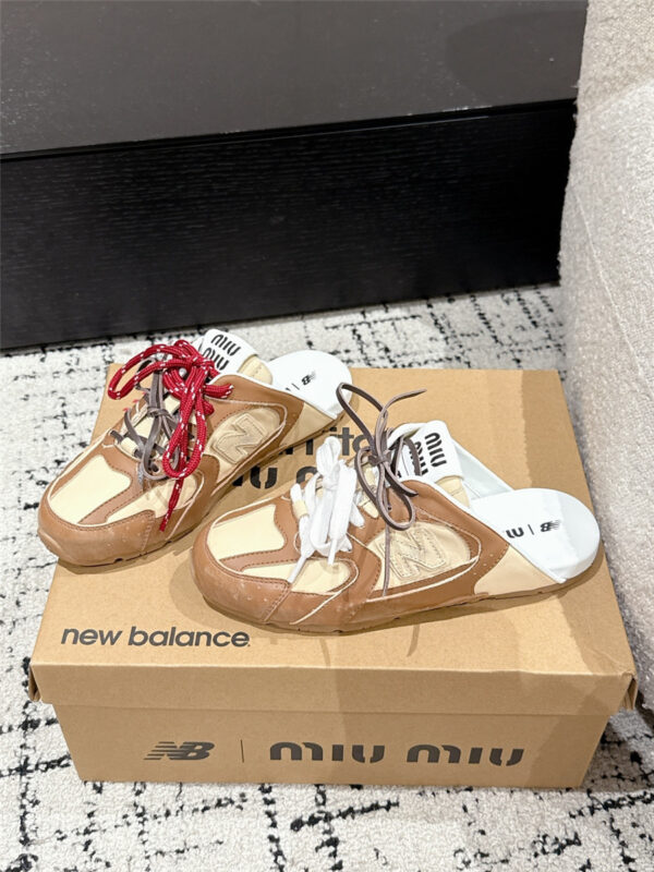 Miu Miu x New Balance Brown Mules - Image 8