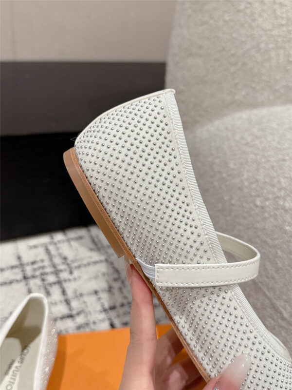 Louis Vuitton Perforated Romy Flat Ballerina in white - Image 2