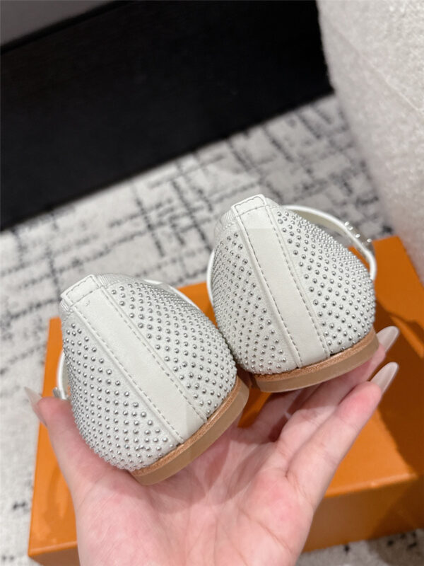 Louis Vuitton Perforated Romy Flat Ballerina in white - Image 8