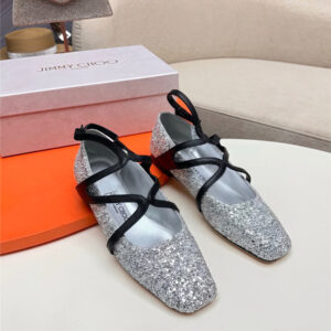 Jimmy Choo Astoria Ballet Flats Silver