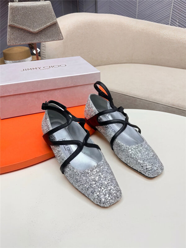 Jimmy Choo Astoria Ballet Flats Silver