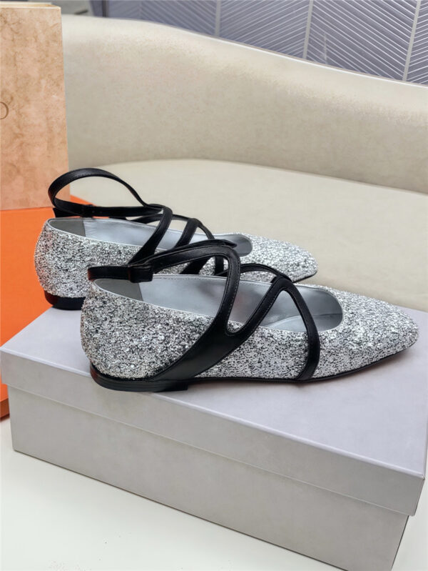 Jimmy Choo Astoria Ballet Flats Silver - Image 5