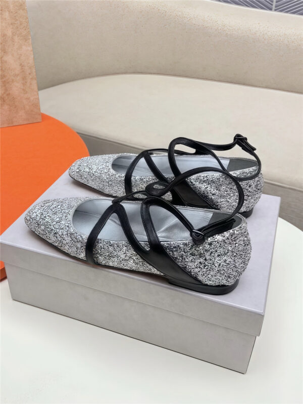 Jimmy Choo Astoria Ballet Flats Silver - Image 6