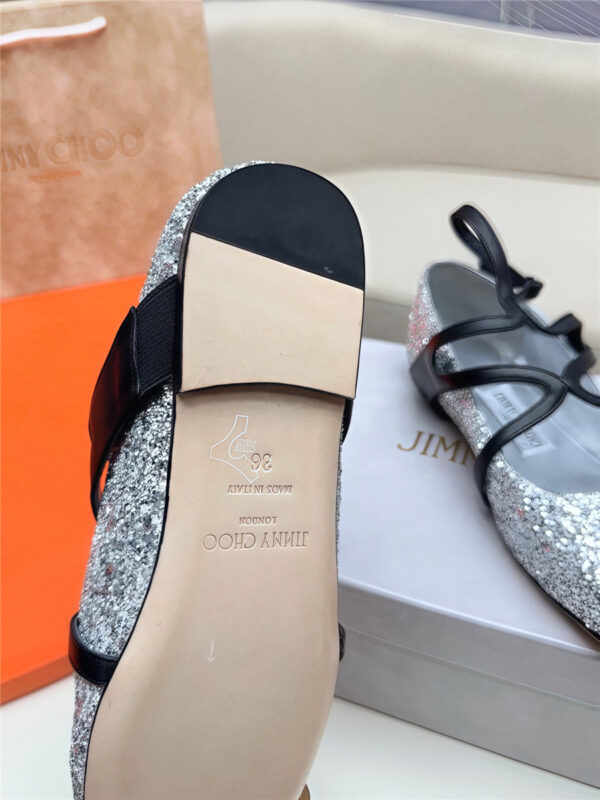 Jimmy Choo Astoria Ballet Flats Silver - Image 7