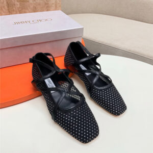 Jimmy Choo Astoria Ballet Flats Black
