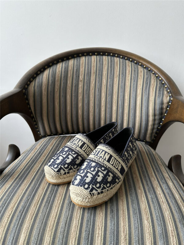 Dior Granville Espadrille Dark Blue Shoes - Image 3