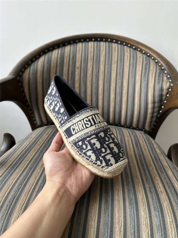 Dior Granville Espadrille Dark Blue Shoes - Image 4