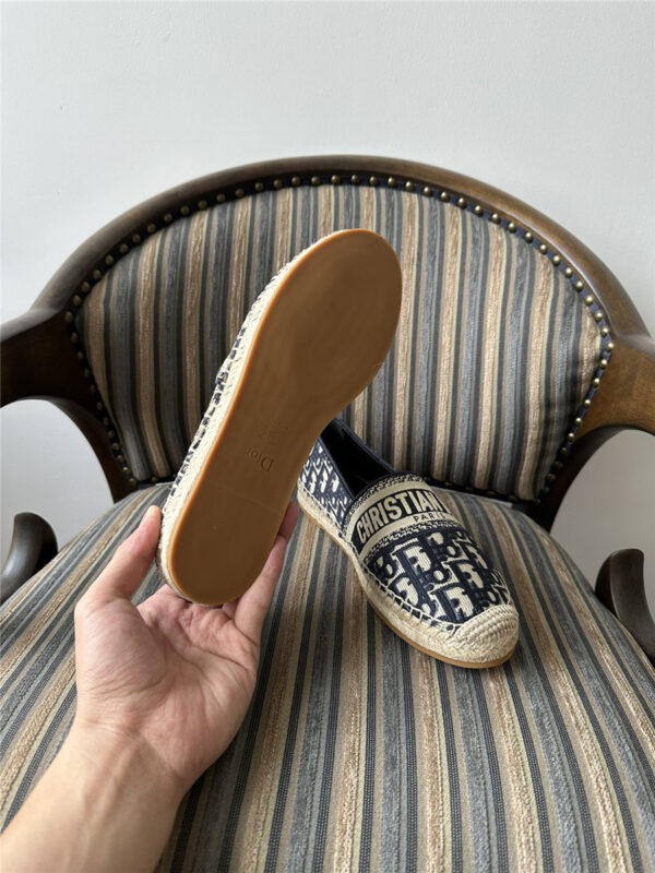 Dior Granville Espadrille Dark Blue Shoes - Image 6