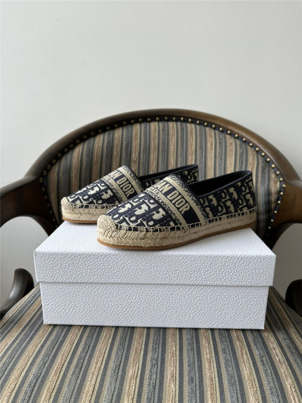 Dior Granville Espadrille Dark Blue Shoes - Image 8