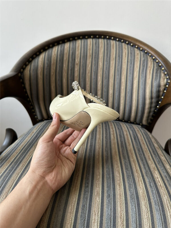 Jimmy Choo Bing 100mm Heeled Mules In Off-White - Image 6