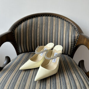 Jimmy Choo Bing 100mm Heeled Mules In Off-White