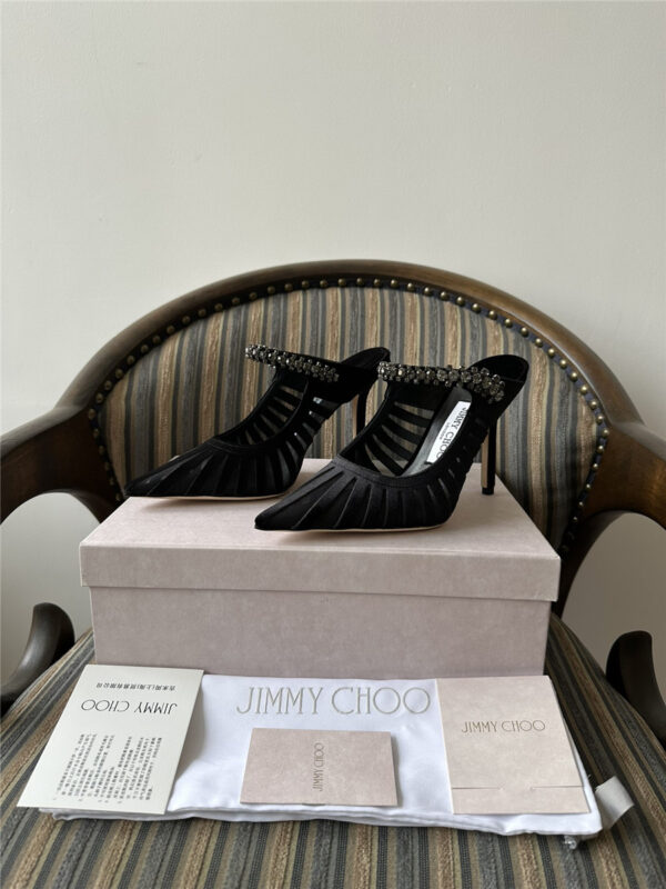 Jimmy Choo Bing 100mm Crystal-Embellished Pumps - Image 3