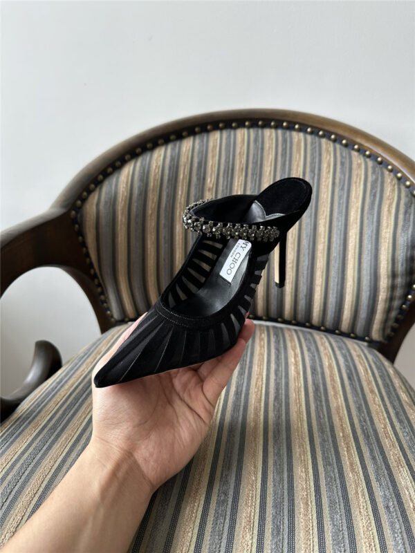 Jimmy Choo Bing 100mm Crystal-Embellished Pumps - Image 5