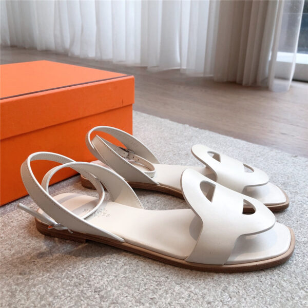 Hermès Julie Sandal White - Image 2