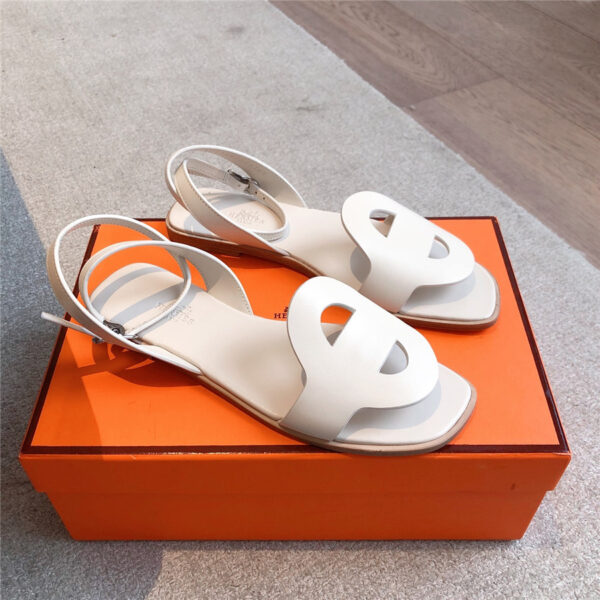Hermès Julie Sandal White - Image 4