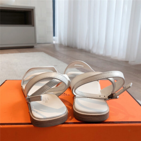 Hermès Julie Sandal White - Image 5