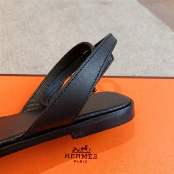 Hermès Julie Sandal Black - Image 8