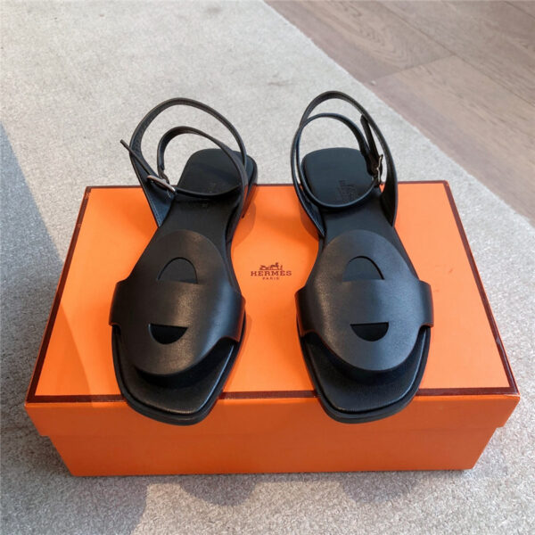 Hermès Julie Sandal Black - Image 9
